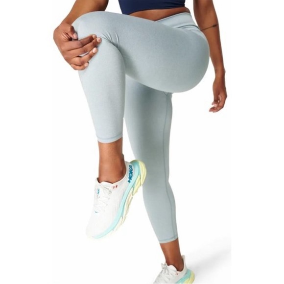Sweaty Betty Athlete Seamless 7/8 Leggings in Smoke Blue Marl SZ US 4 EUC - Picture 3 of 7